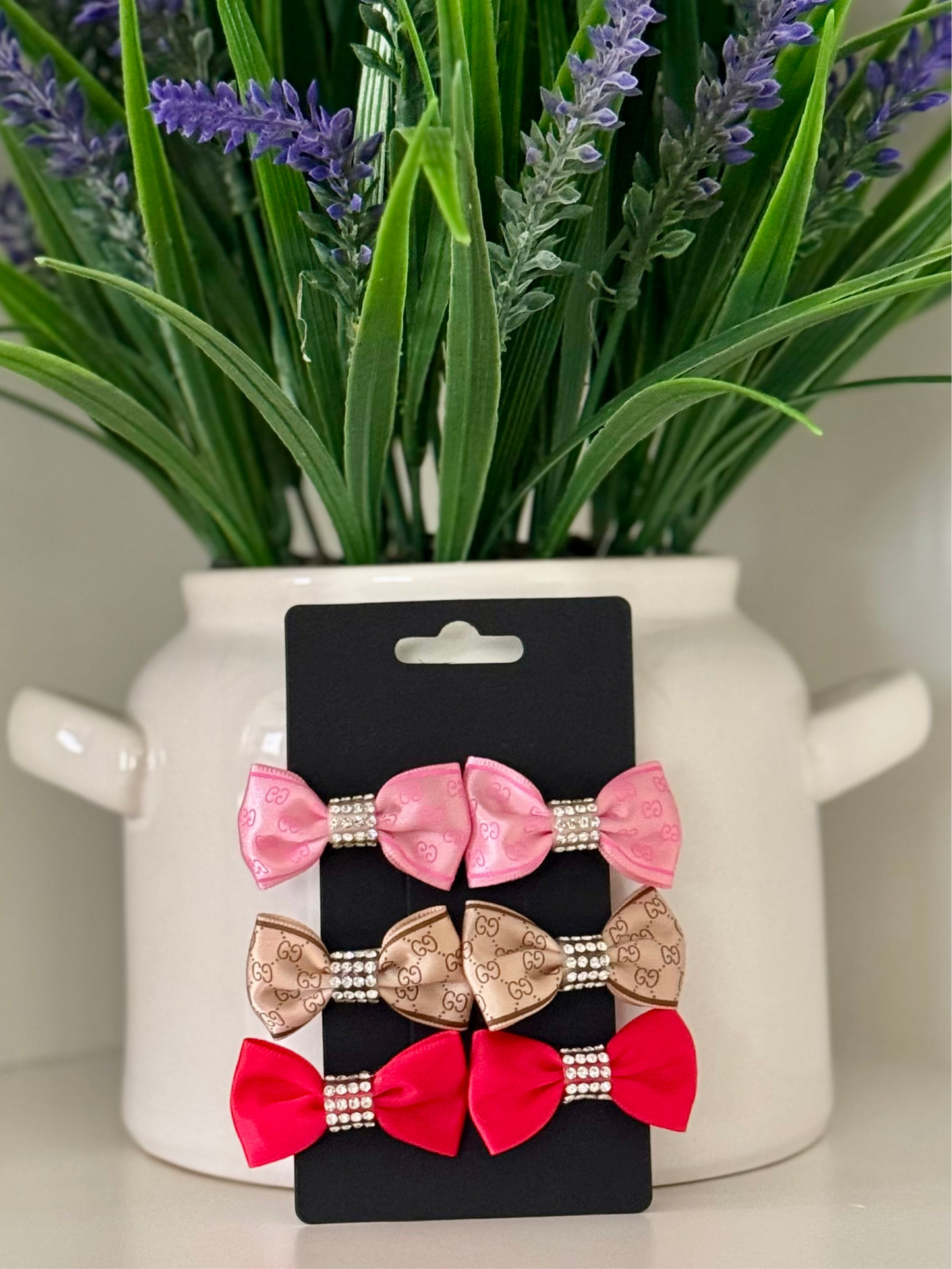 Pet Assorted & Matching- Rhinestone Bows