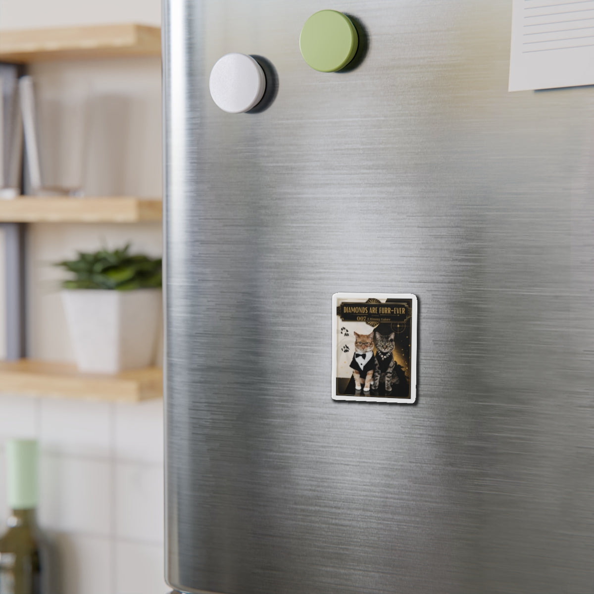 Diamonds Are Furr-Ever  — Die-Cut Magnet