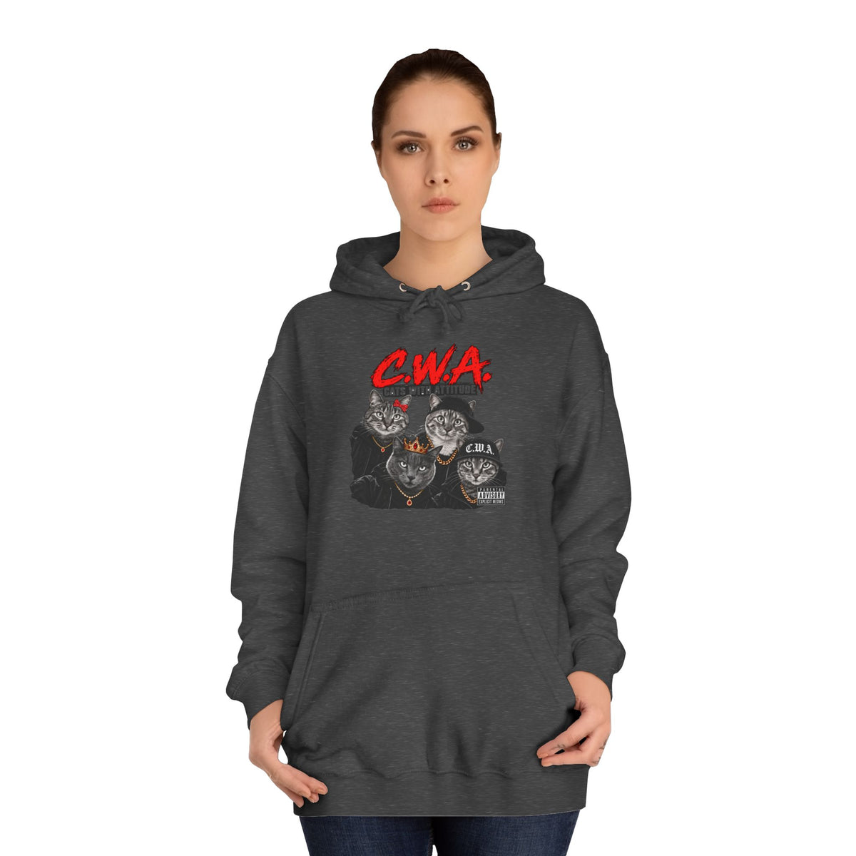 CWA Crew Graphic Hoodie — Vintage College Pullover