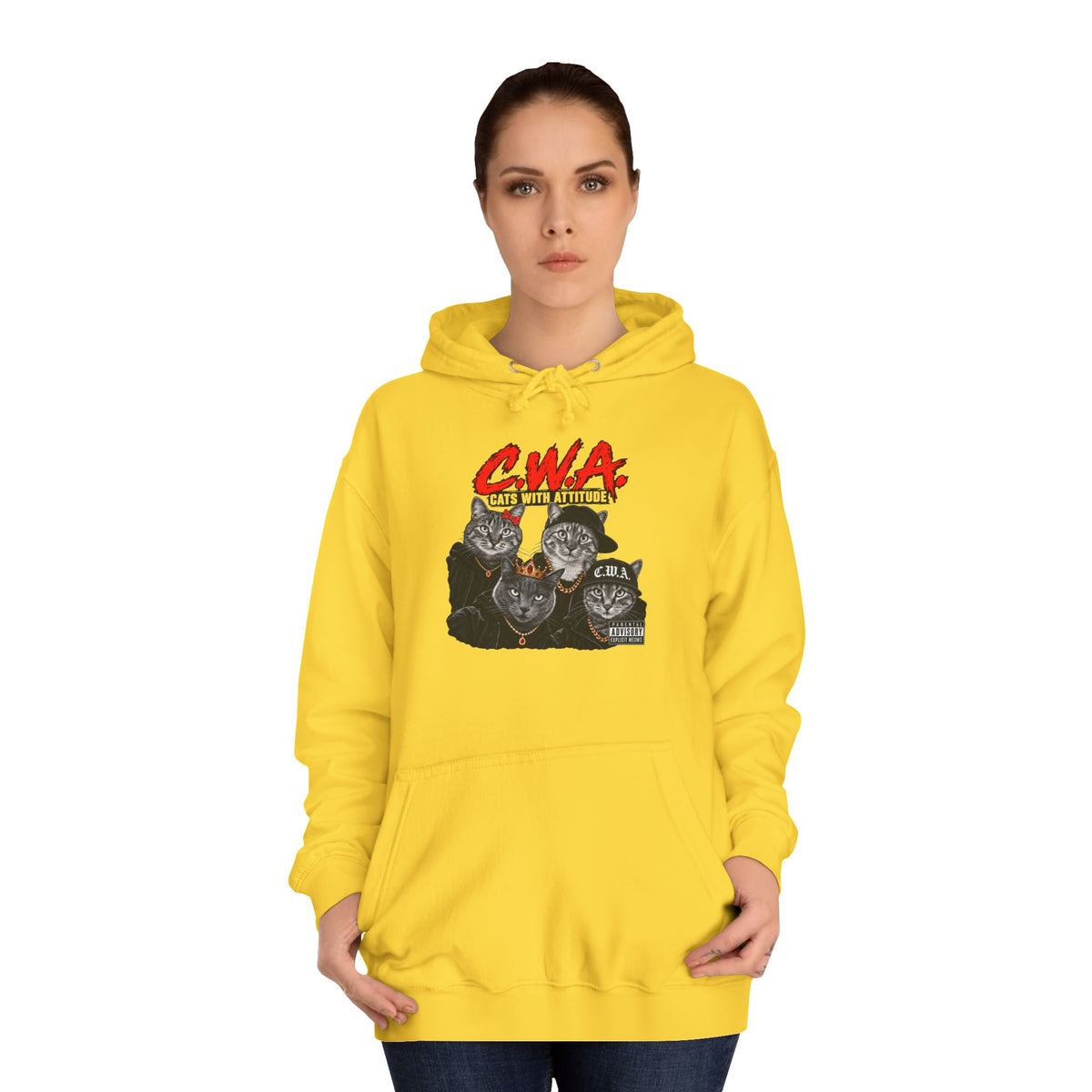 CWA Crew Graphic Hoodie — Vintage College Pullover