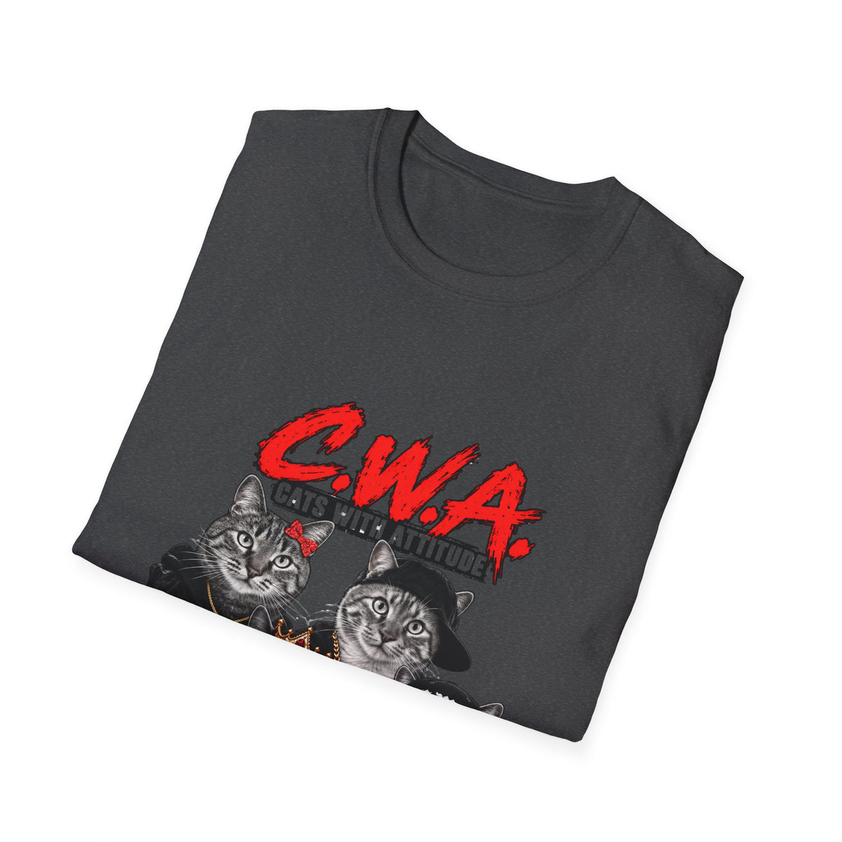Cats With Attitude (CWA) Graphic T-Shirt —Unisex Novelty Tee