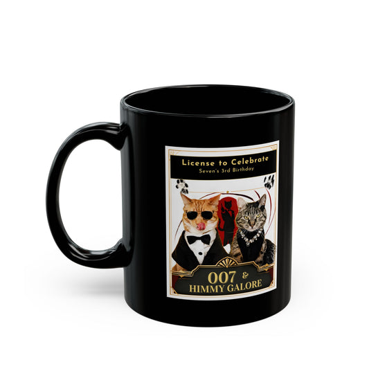 License to Celebrate — Black Coffee Mug 11oz