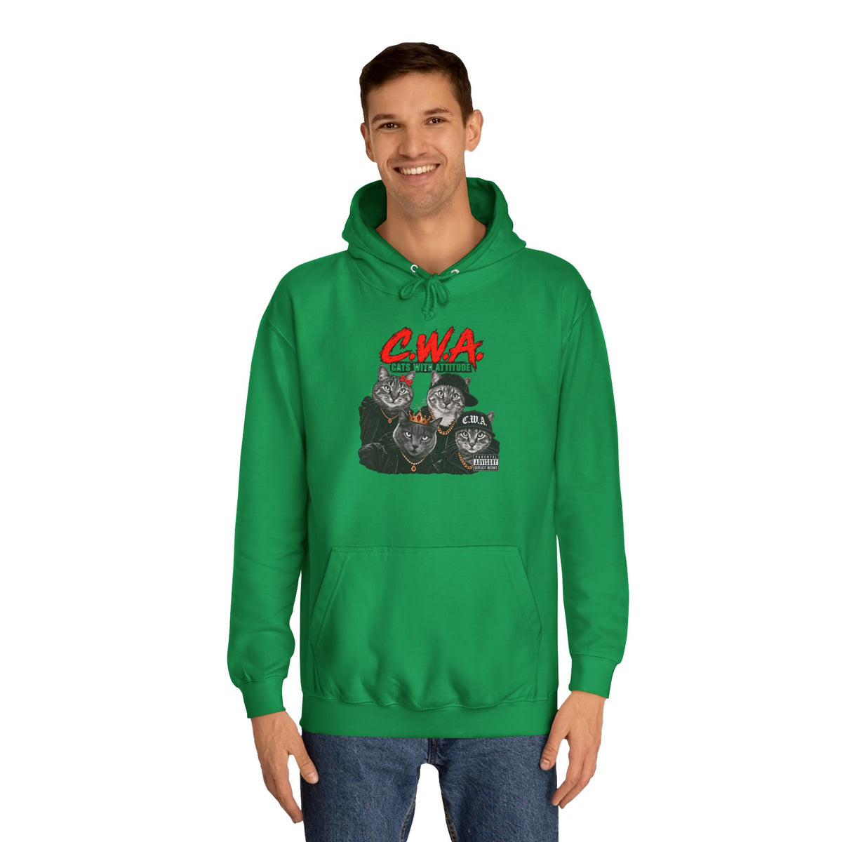 CWA Crew Graphic Hoodie — Vintage College Pullover