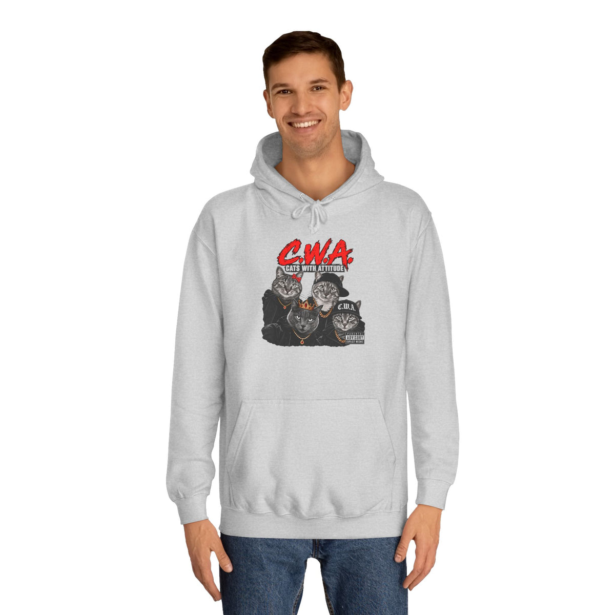 CWA Crew Graphic Hoodie — Vintage College Pullover