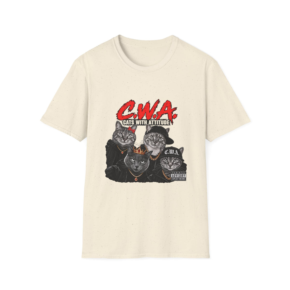 Cats With Attitude (CWA) Graphic T-Shirt —Unisex Novelty Tee
