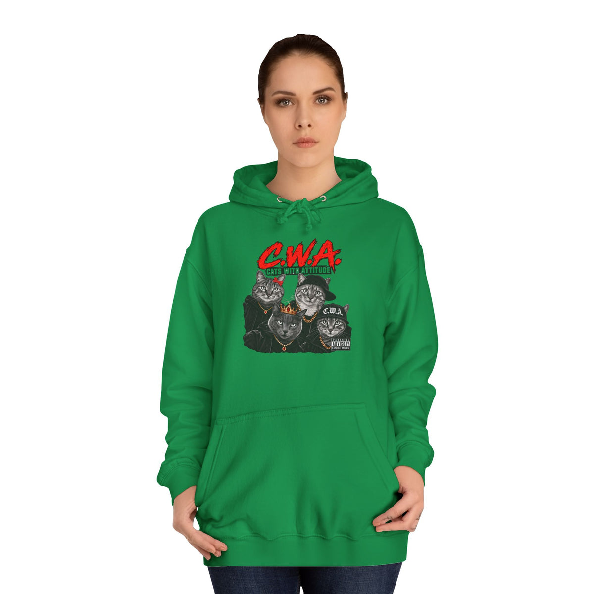 CWA Crew Graphic Hoodie — Vintage College Pullover