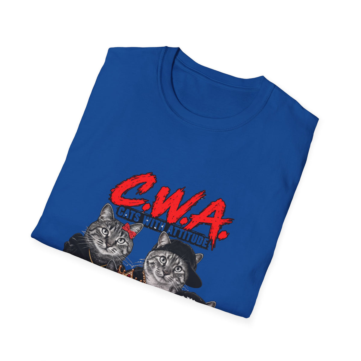 Cats With Attitude (CWA) Graphic T-Shirt —Unisex Novelty Tee