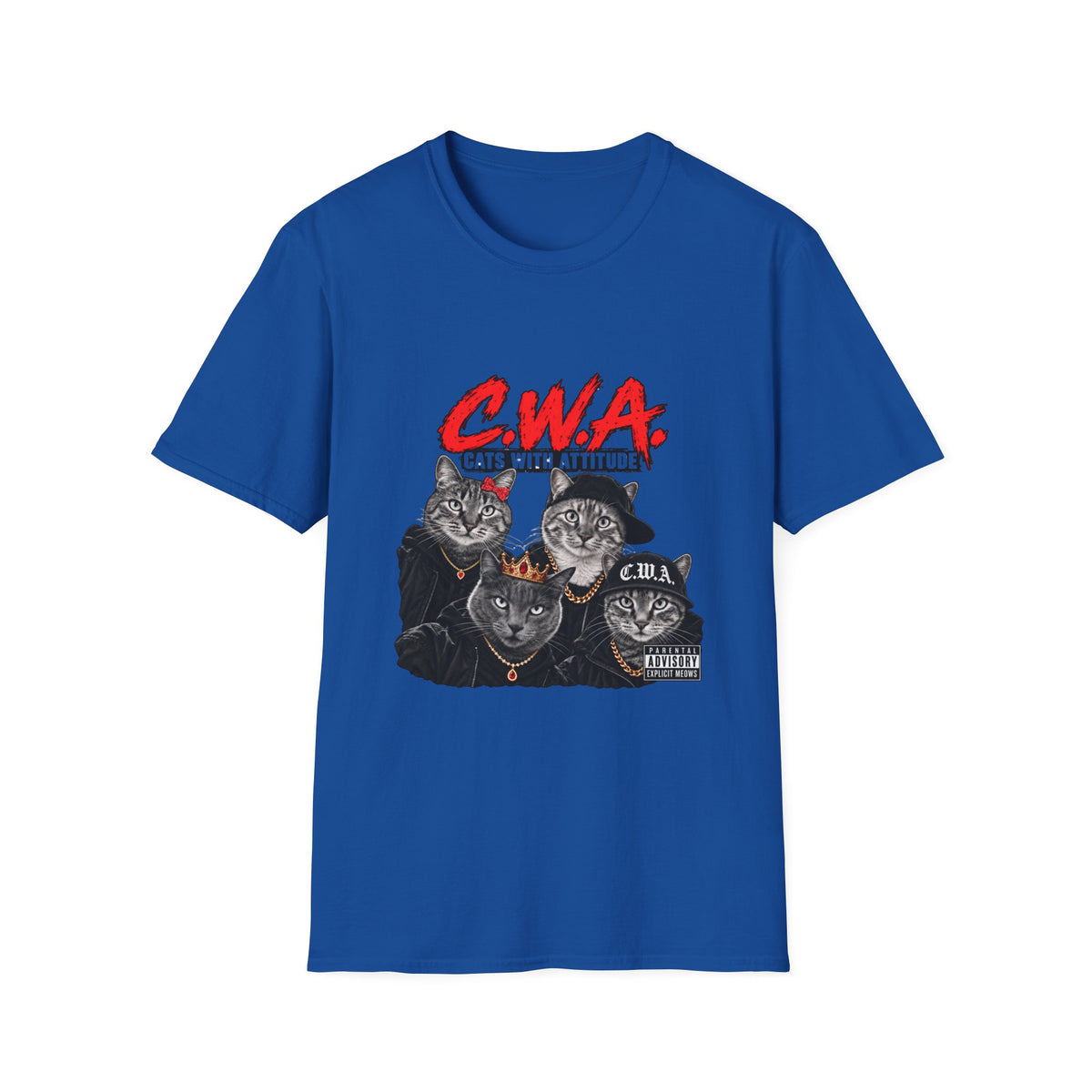 Cats With Attitude (CWA) Graphic T-Shirt —Unisex Novelty Tee