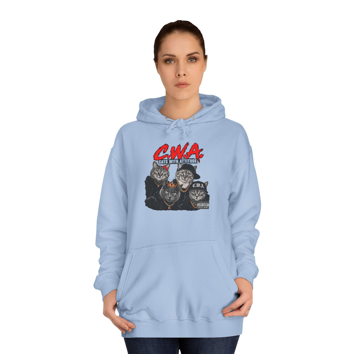 CWA Crew Graphic Hoodie — Vintage College Pullover