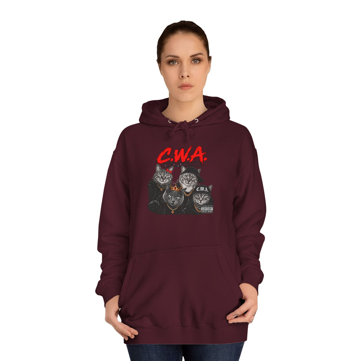 CWA Crew Graphic Hoodie — Vintage College Pullover