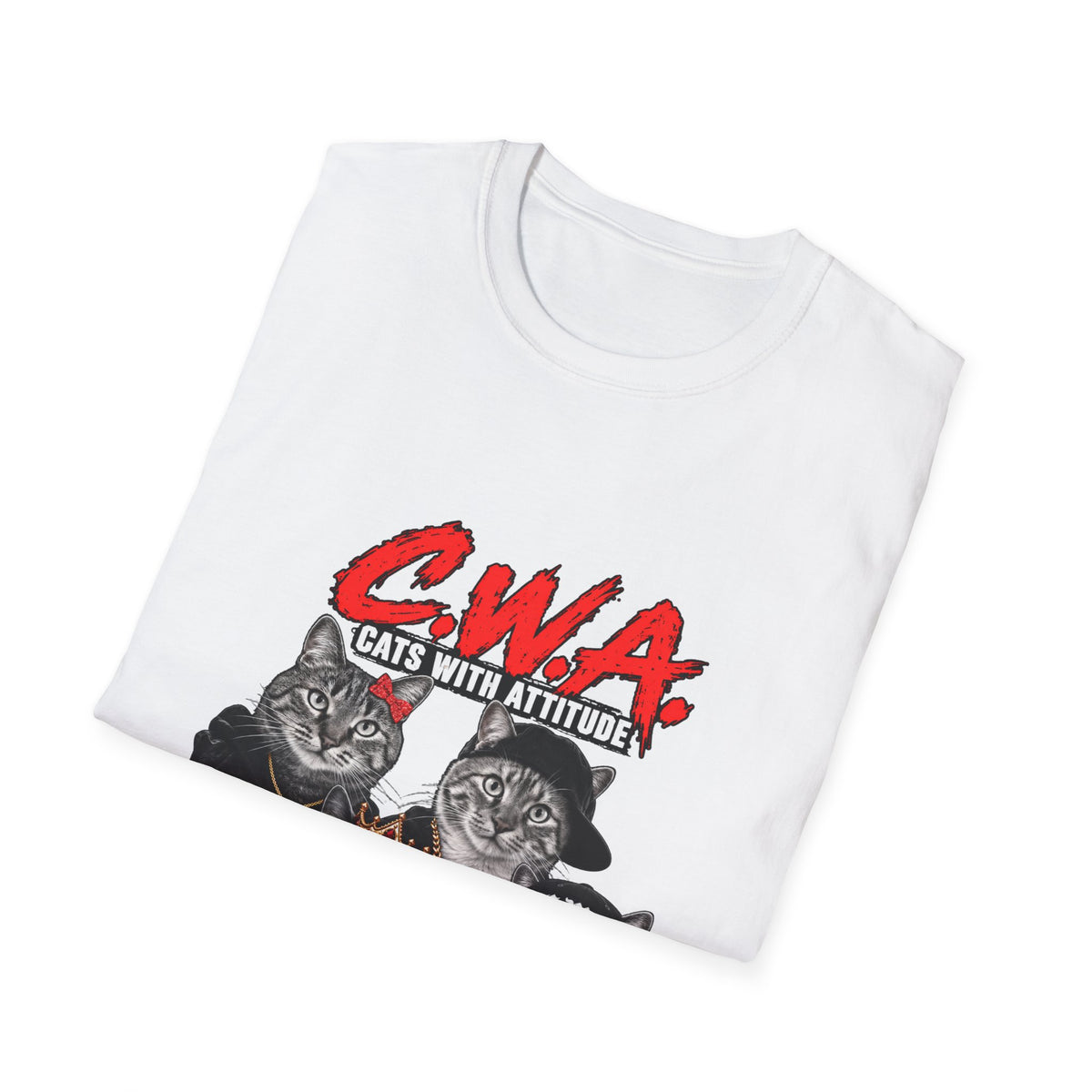 Cats With Attitude (CWA) Graphic T-Shirt —Unisex Novelty Tee