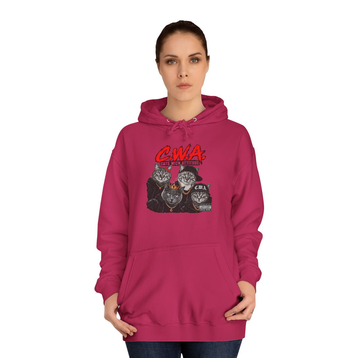 CWA Crew Graphic Hoodie — Vintage College Pullover