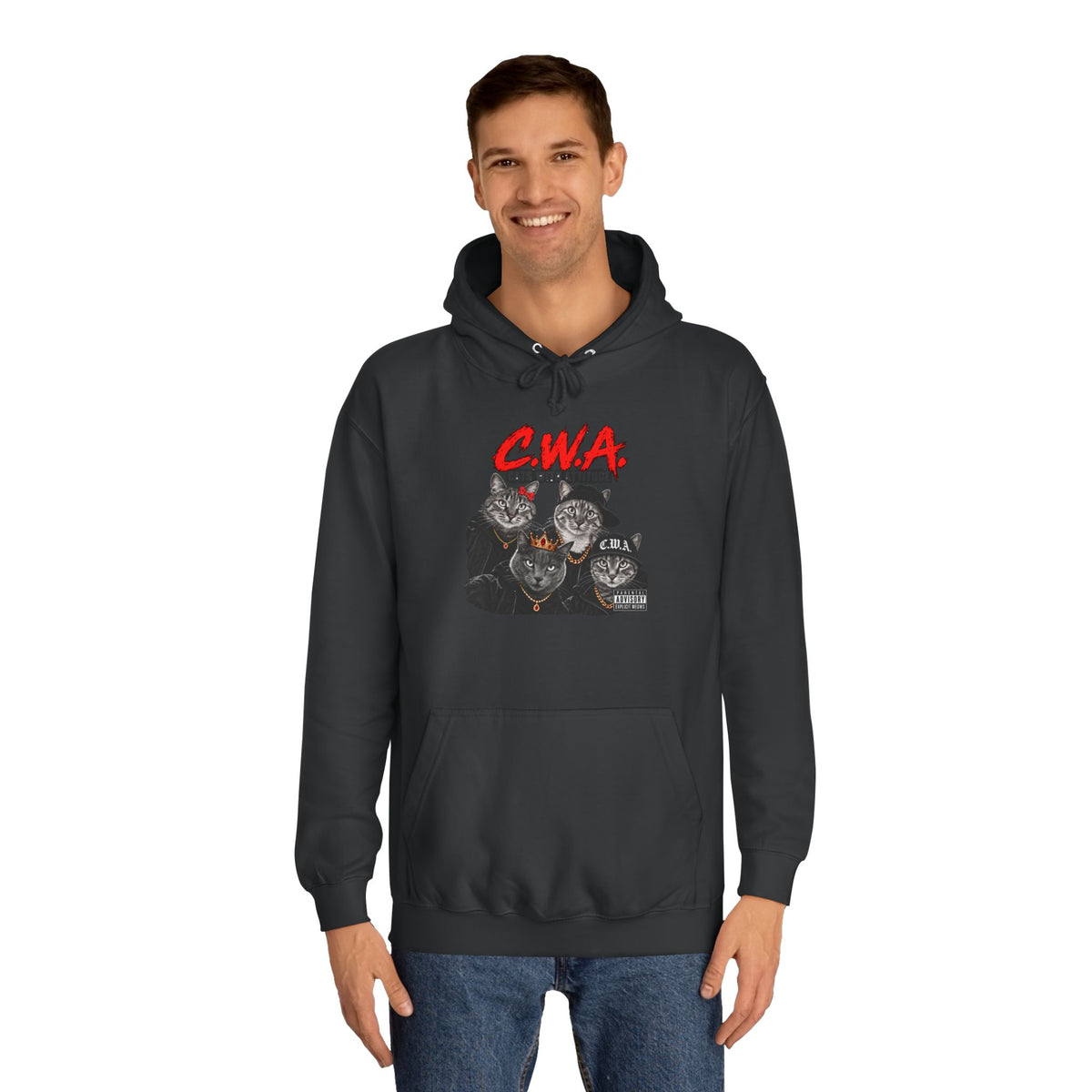 CWA Crew Graphic Hoodie — Vintage College Pullover