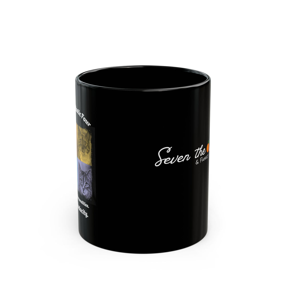 The Flufftastic Four – Black Coffee Mug 11oz