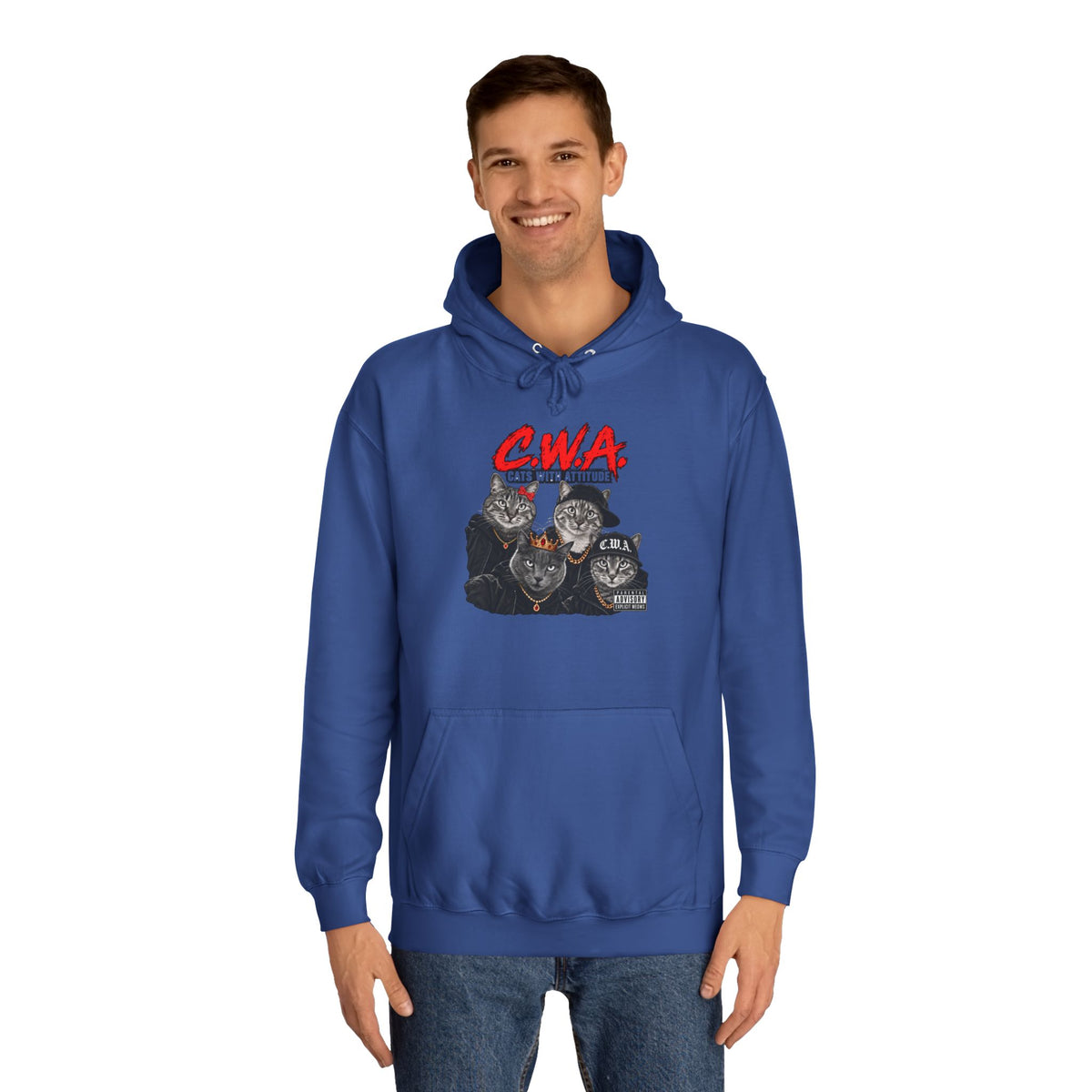 CWA Crew Graphic Hoodie — Vintage College Pullover
