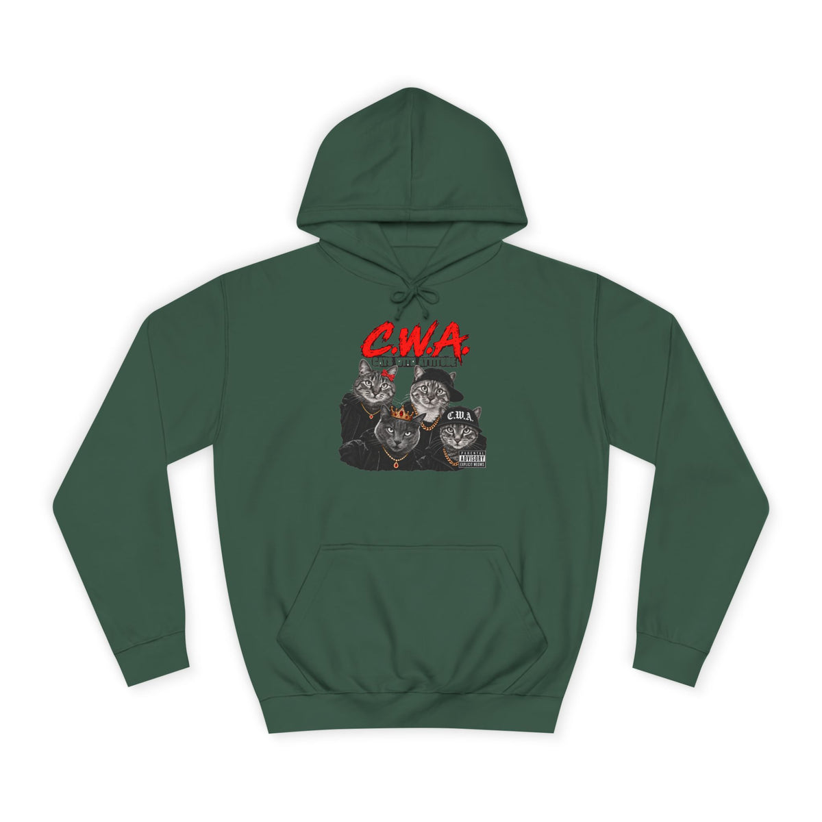CWA Crew Graphic Hoodie — Vintage College Pullover