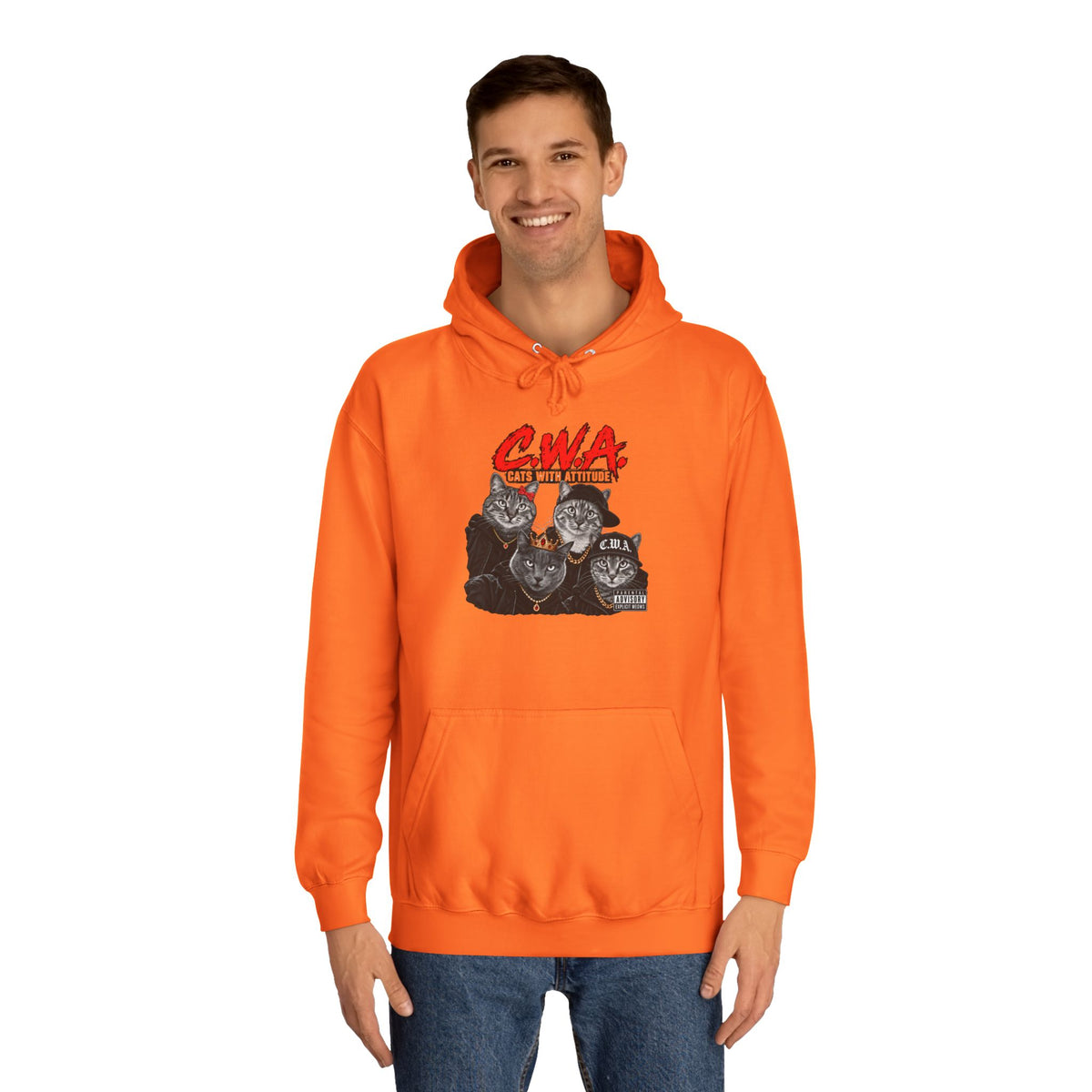 CWA Crew Graphic Hoodie — Vintage College Pullover