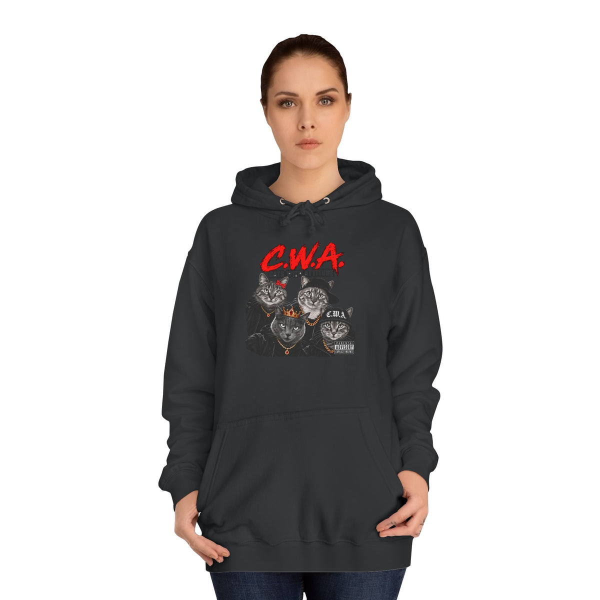CWA Crew Graphic Hoodie — Vintage College Pullover