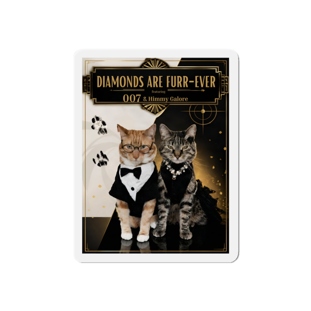 Diamonds Are Furr-Ever  — Die-Cut Magnet