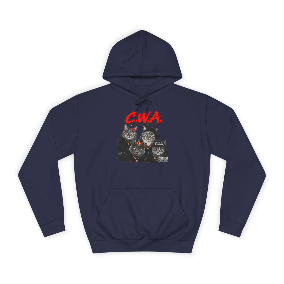 CWA Crew Graphic Hoodie — Vintage College Pullover