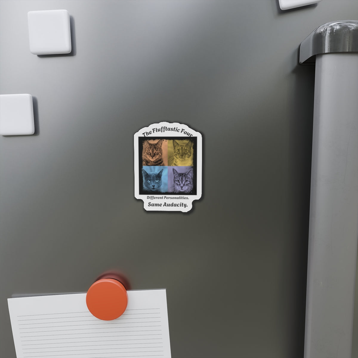 "The Flufftastic Four" —  Die-Cut Magnet