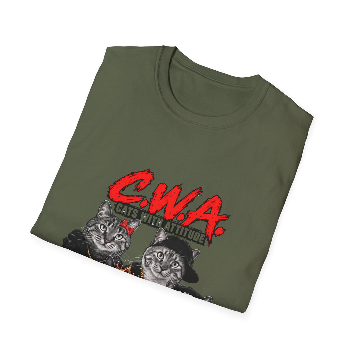 Cats With Attitude (CWA) Graphic T-Shirt —Unisex Novelty Tee