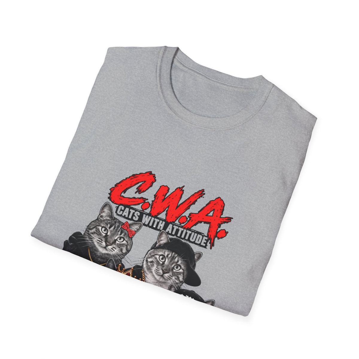 Cats With Attitude (CWA) Graphic T-Shirt —Unisex Novelty Tee