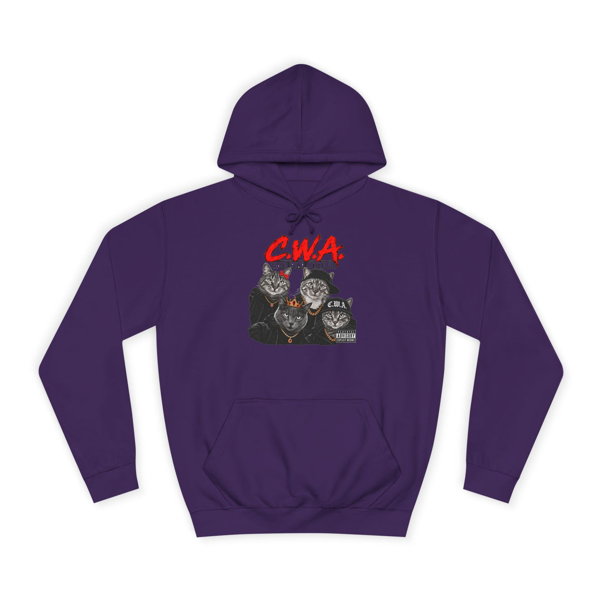 CWA Crew Graphic Hoodie — Vintage College Pullover