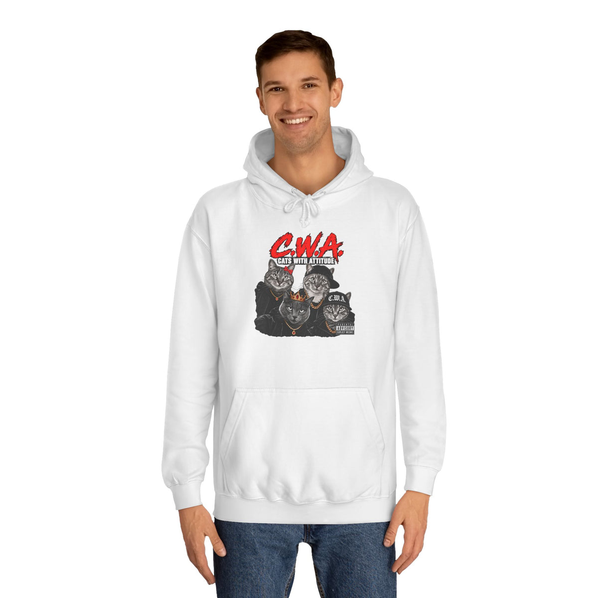 CWA Crew Graphic Hoodie — Vintage College Pullover