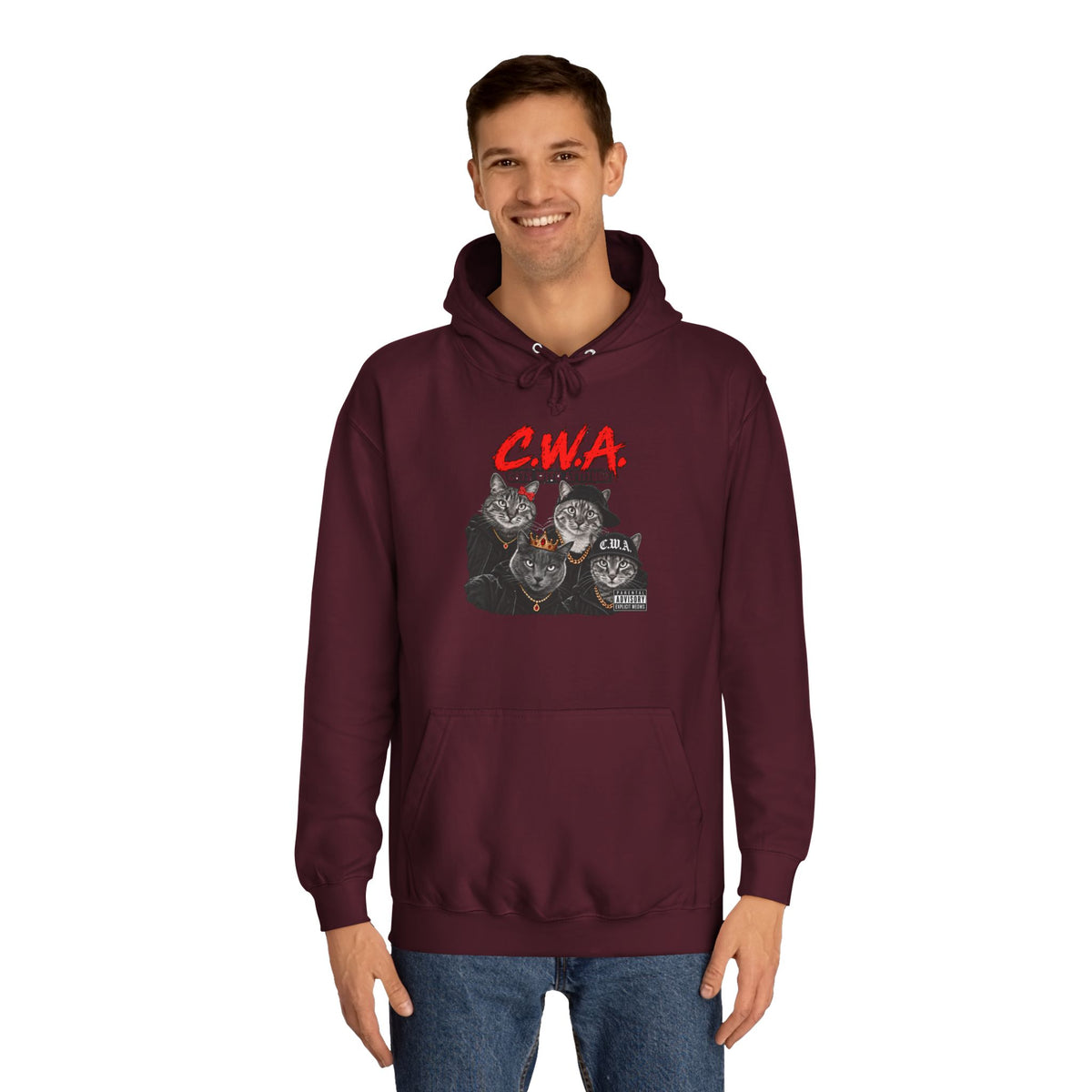 CWA Crew Graphic Hoodie — Vintage College Pullover