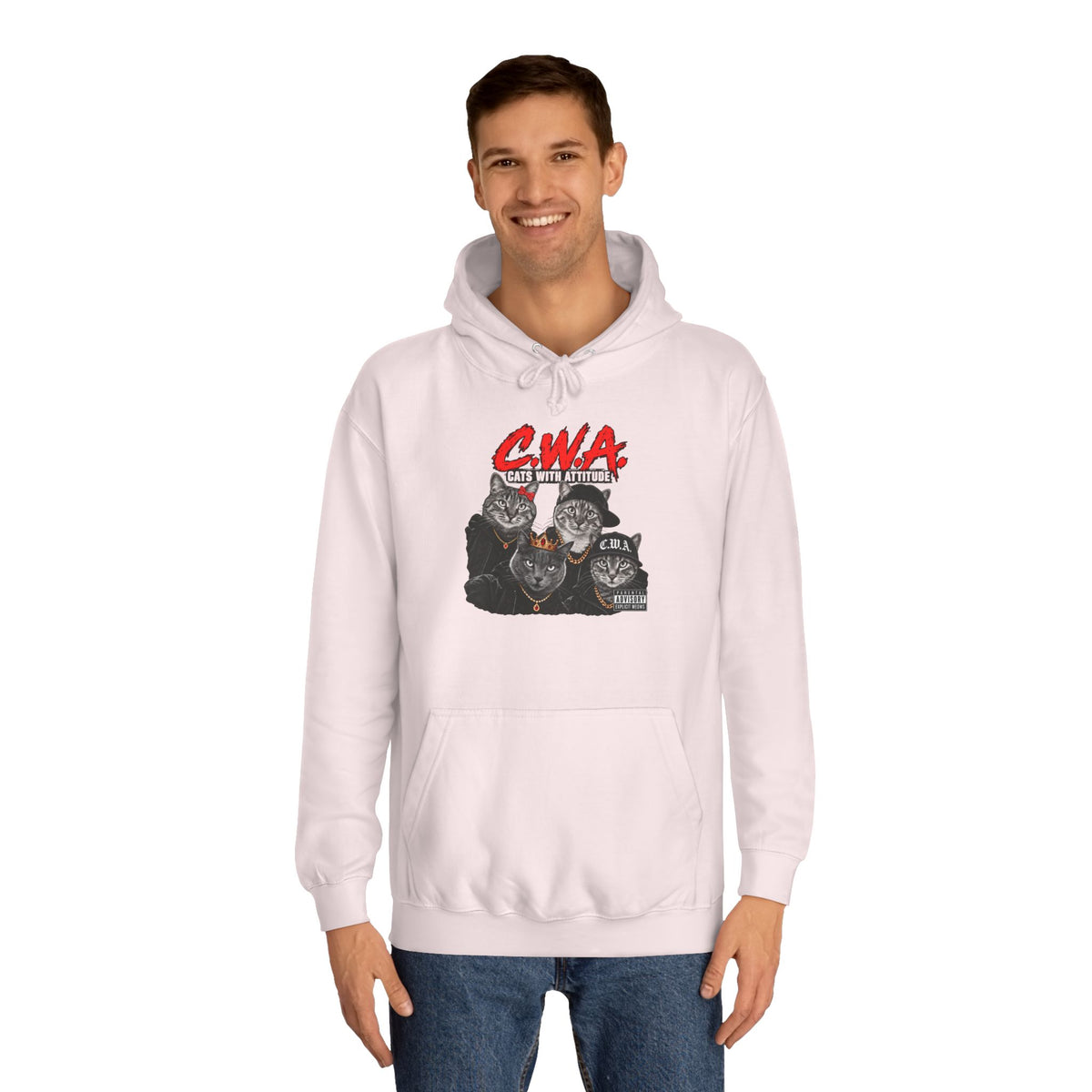 CWA Crew Graphic Hoodie — Vintage College Pullover