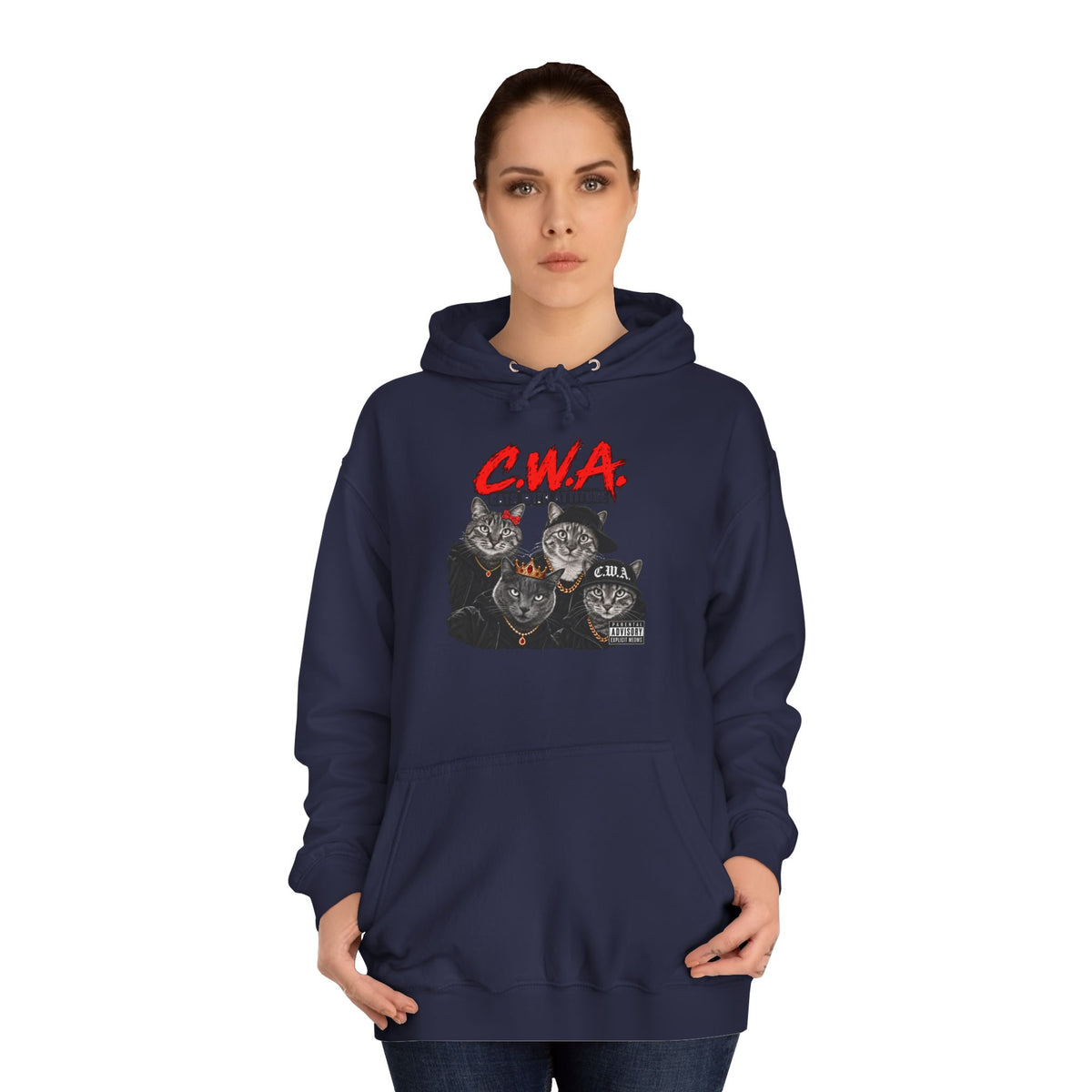 CWA Crew Graphic Hoodie — Vintage College Pullover