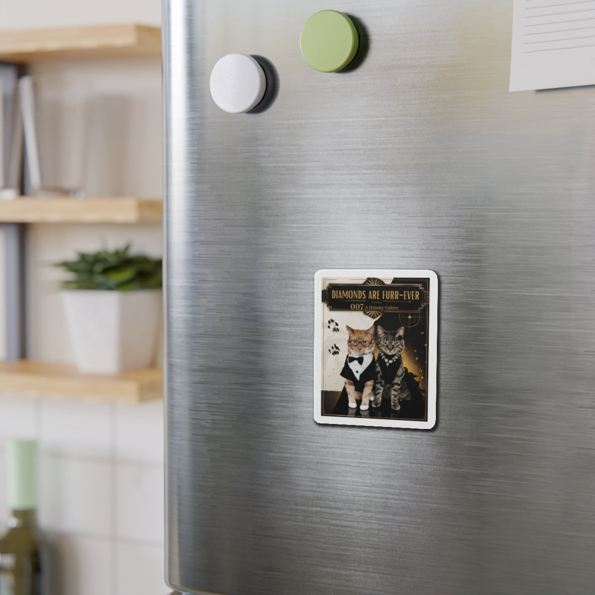 Diamonds Are Furr-Ever  — Die-Cut Magnet
