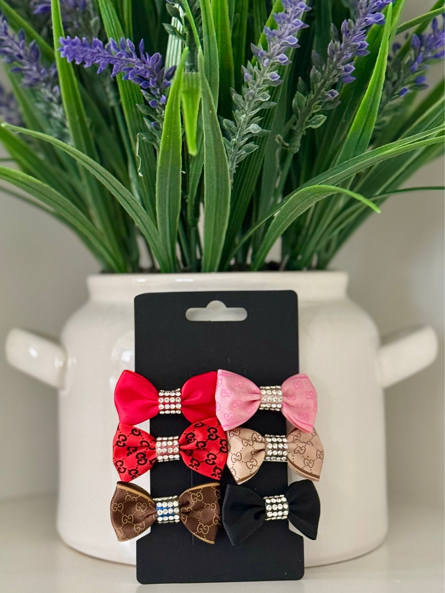 Pet Assorted & Matching- Rhinestone Bows