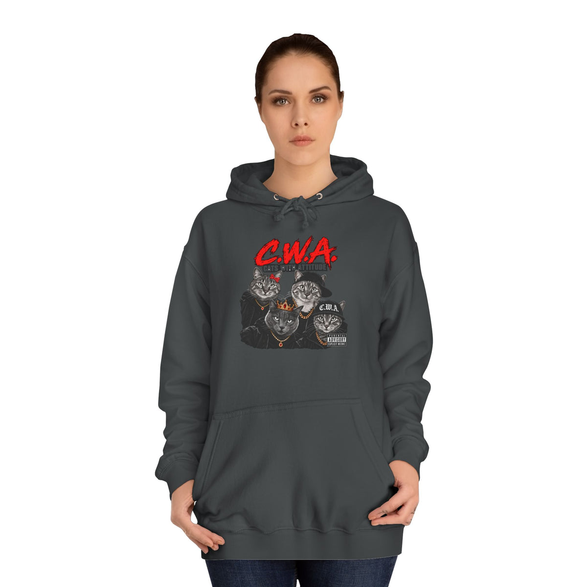 CWA Crew Graphic Hoodie — Vintage College Pullover