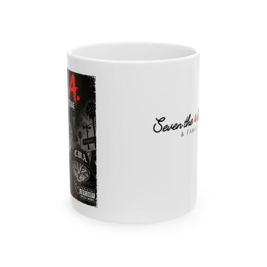 C.W.A "Cats With Attitude" — White Coffee Mug 11oz