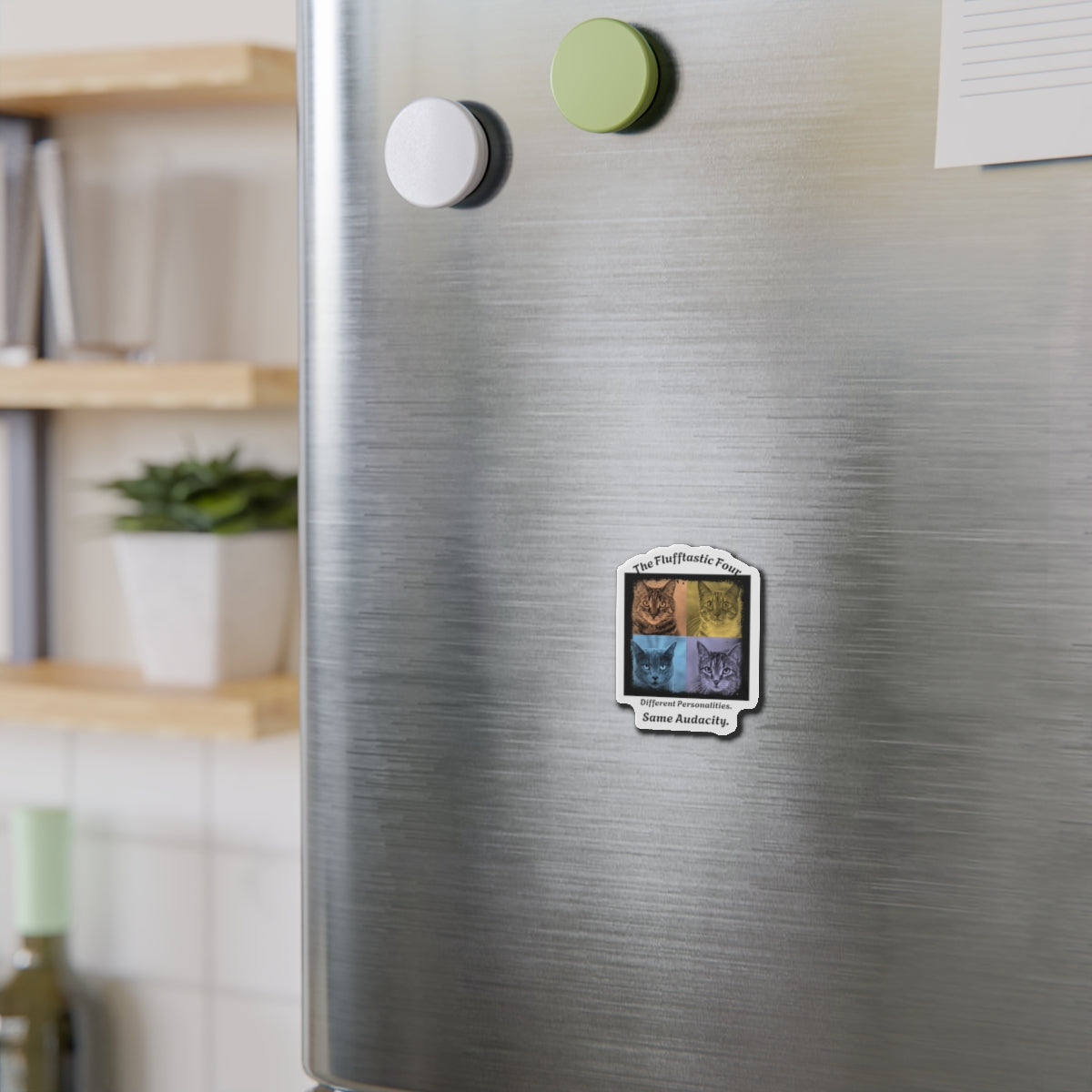 "The Flufftastic Four" —  Die-Cut Magnet