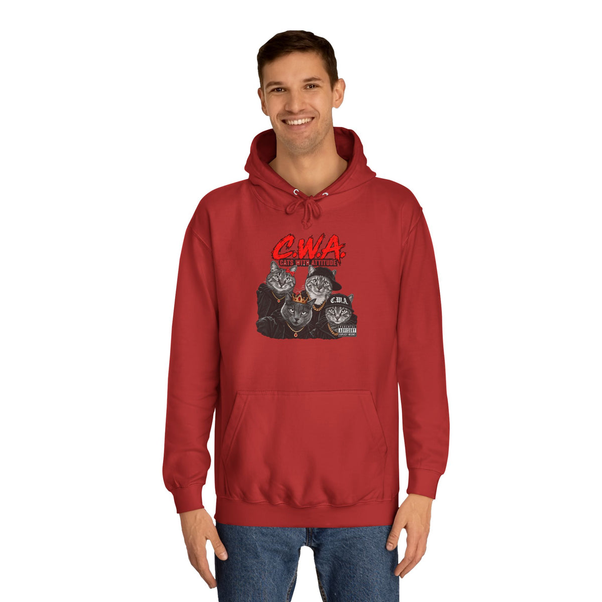 CWA Crew Graphic Hoodie — Vintage College Pullover