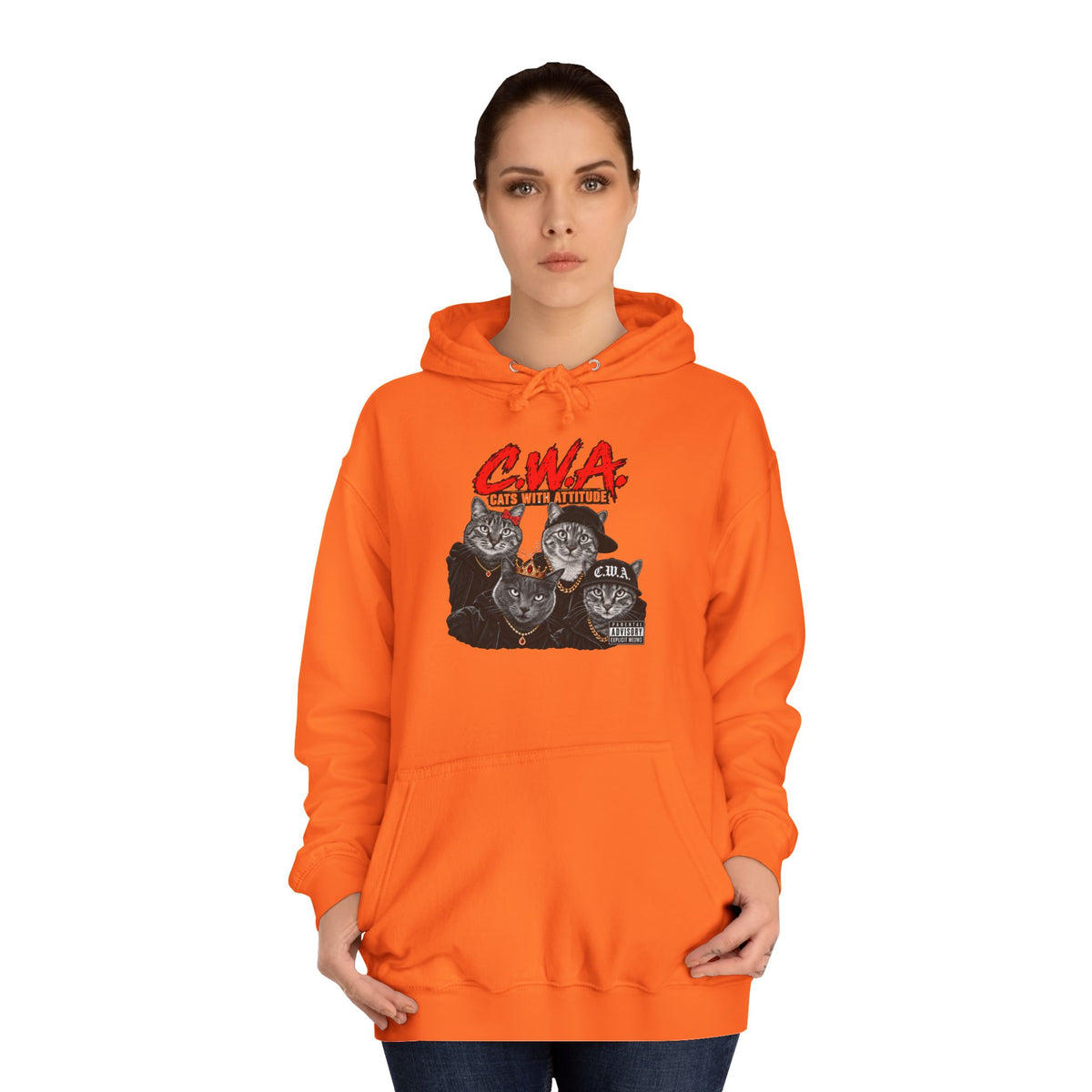 CWA Crew Graphic Hoodie — Vintage College Pullover
