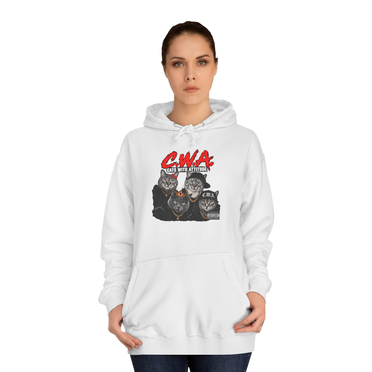 CWA Crew Graphic Hoodie — Vintage College Pullover