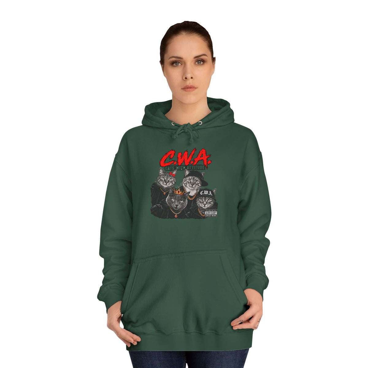 CWA Crew Graphic Hoodie — Vintage College Pullover