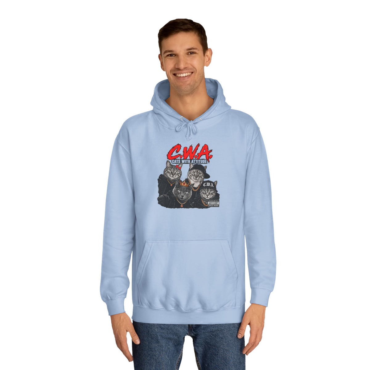 CWA Crew Graphic Hoodie — Vintage College Pullover