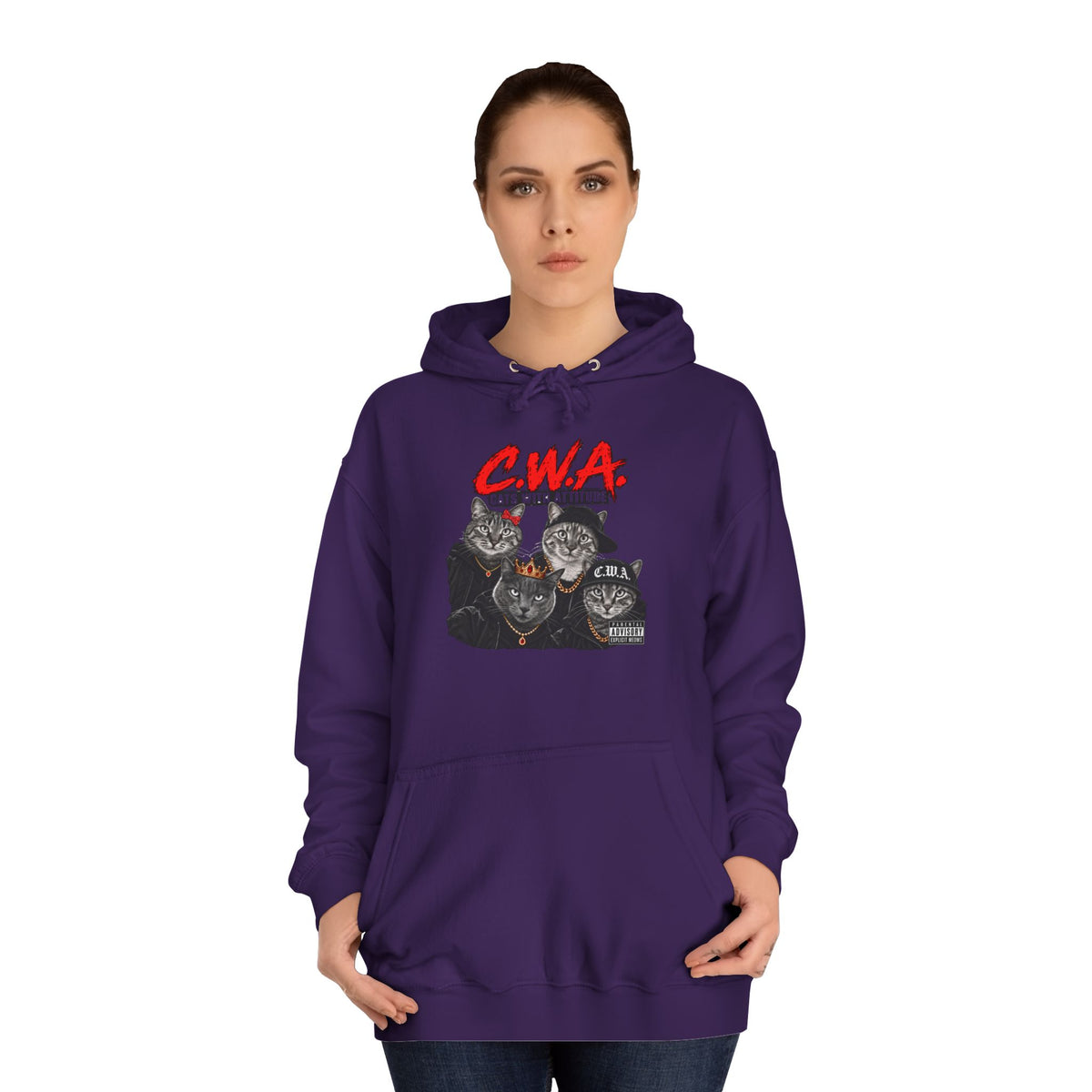 CWA Crew Graphic Hoodie — Vintage College Pullover