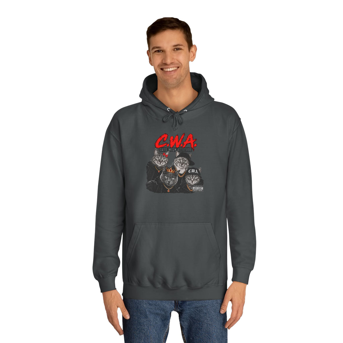 CWA Crew Graphic Hoodie — Vintage College Pullover