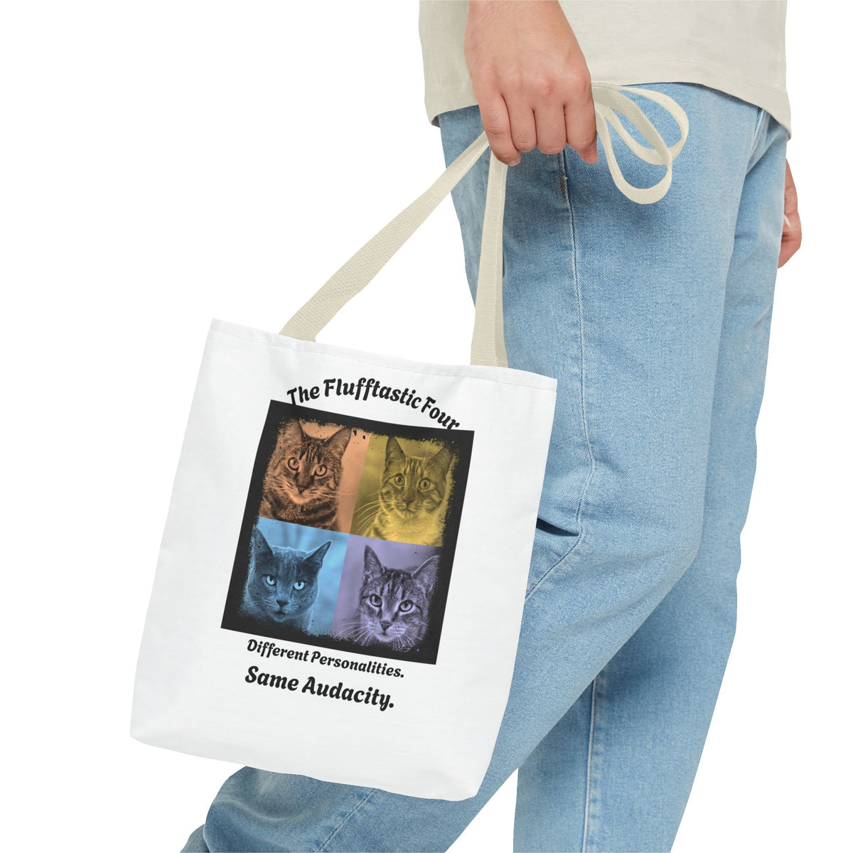 "The Flufftastic Four" — Tote Bag 13 x 13