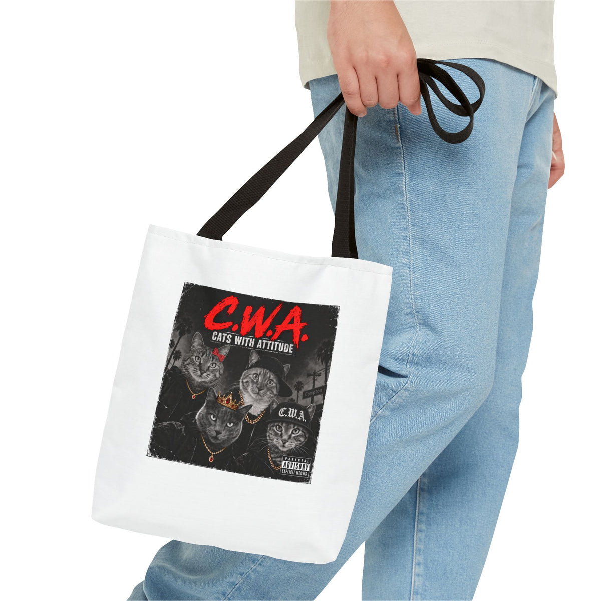 Cats With Attitude (C.W.A.) — Tote Bag 13 x 13