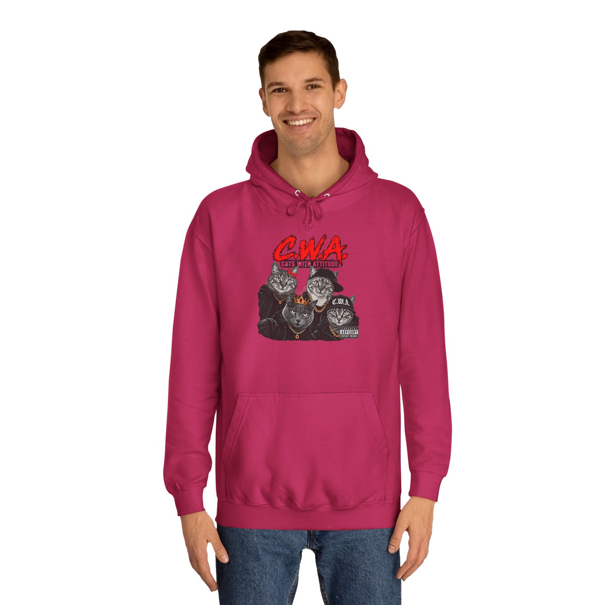 CWA Crew Graphic Hoodie — Vintage College Pullover