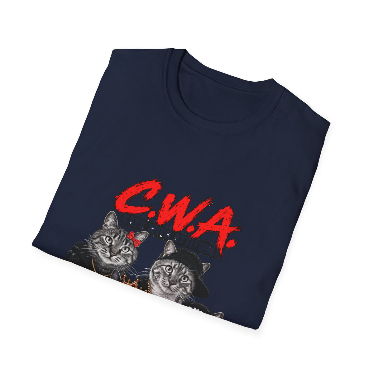 Cats With Attitude (CWA) Graphic T-Shirt —Unisex Novelty Tee