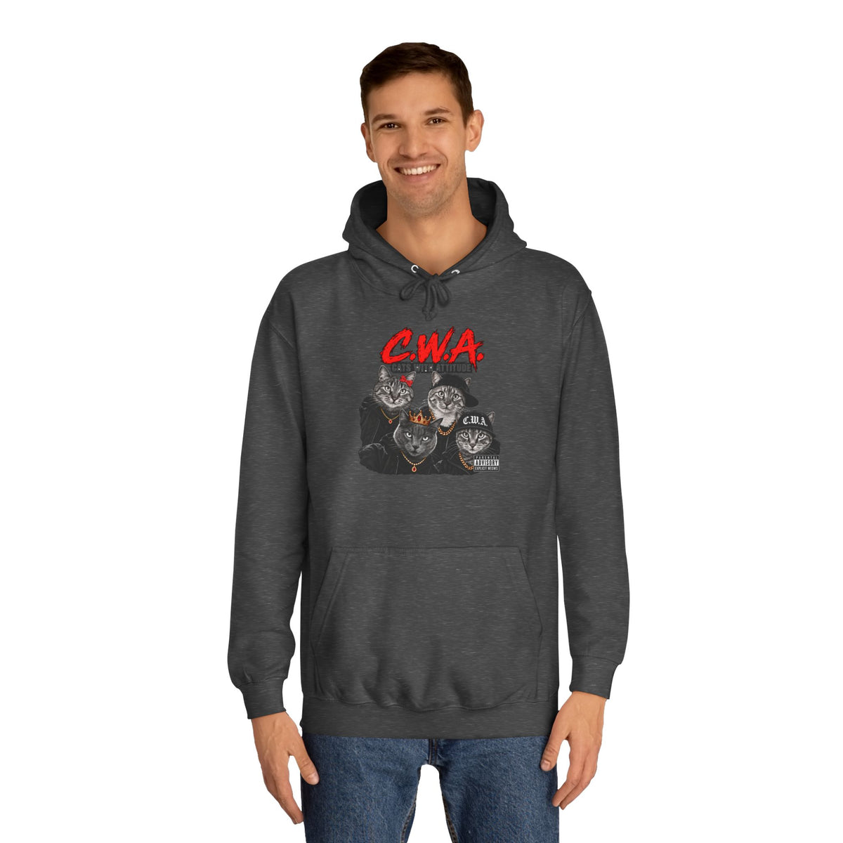 CWA Crew Graphic Hoodie — Vintage College Pullover