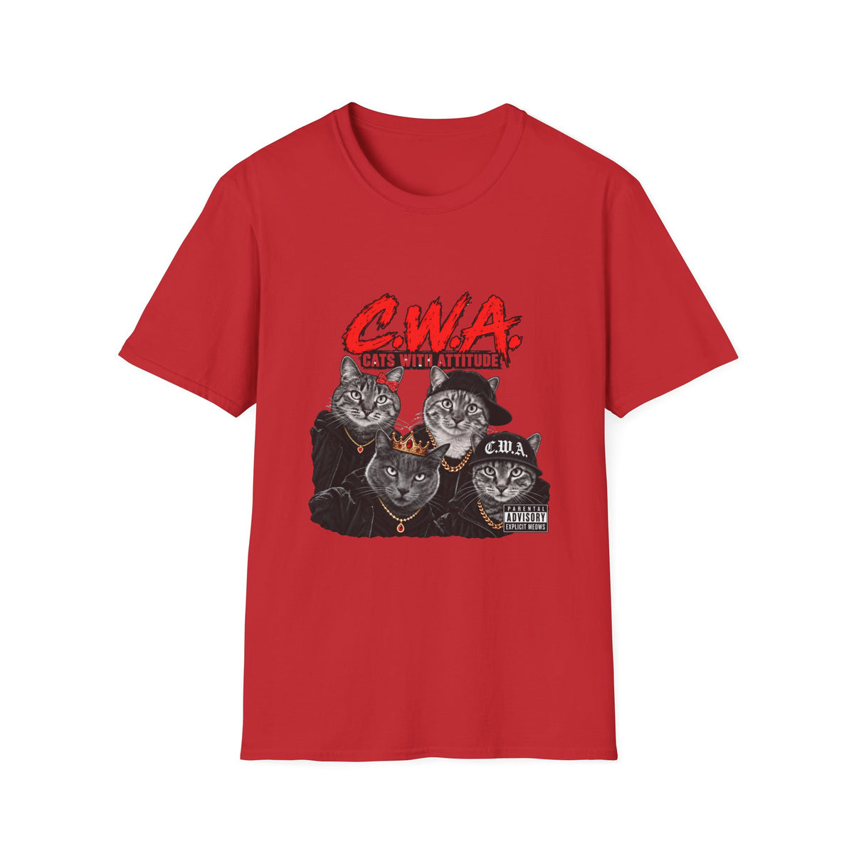 Cats With Attitude (CWA) Graphic T-Shirt —Unisex Novelty Tee